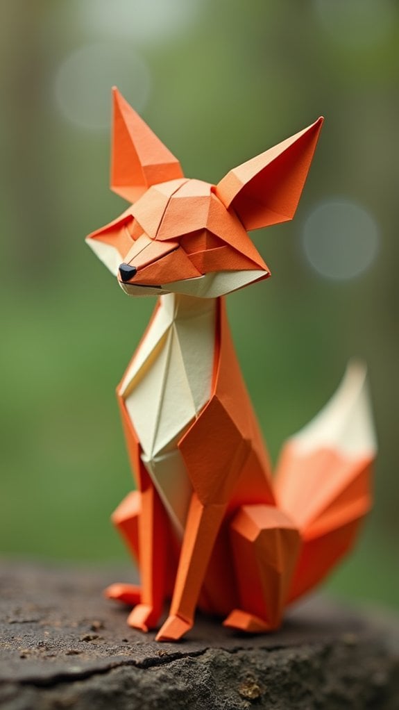 delightful paper fox creation