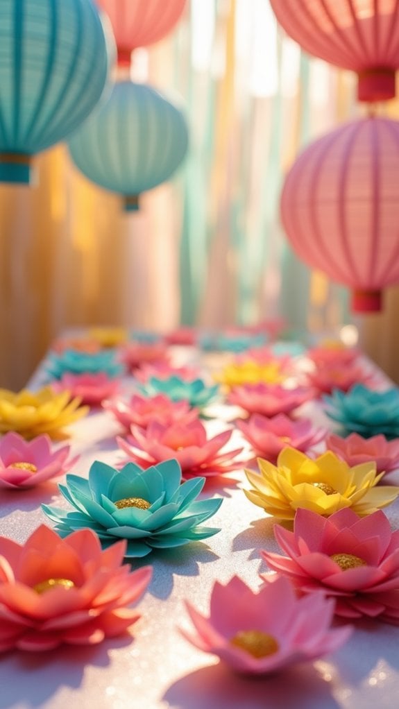 festive event adornments displayed