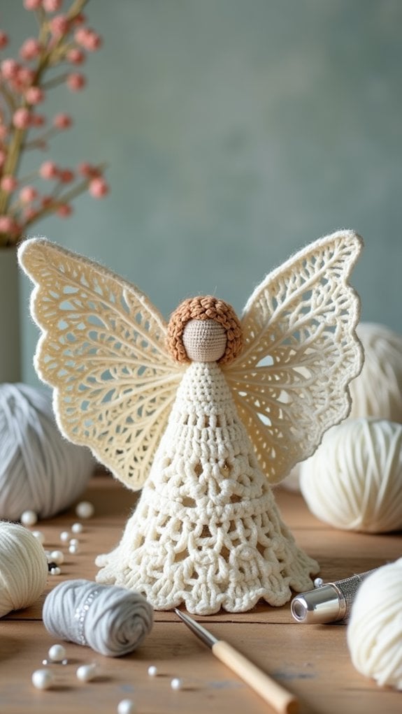 festive handmade crochet angels