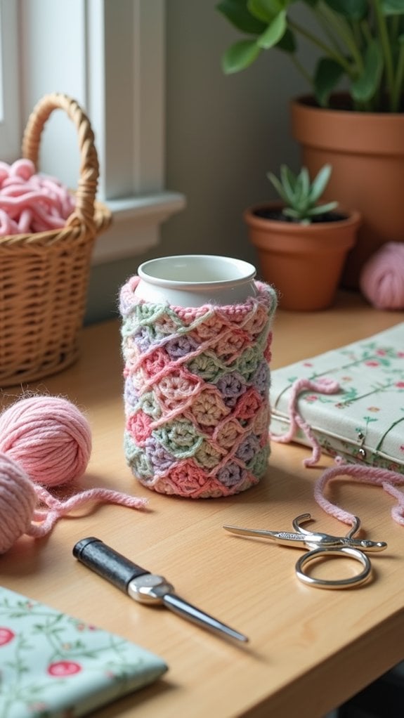 floral patterned beverage holder