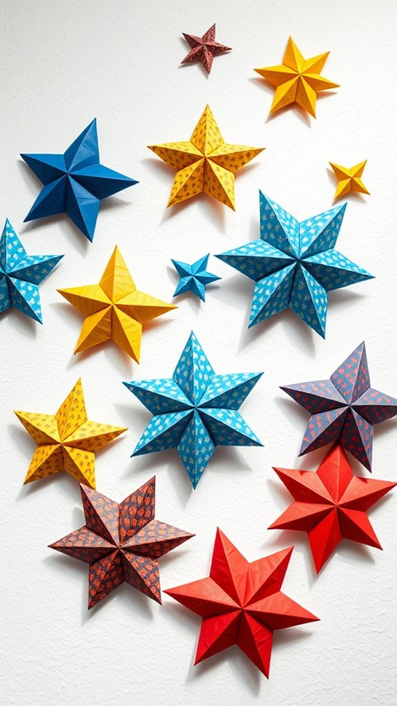 folded paper star creation