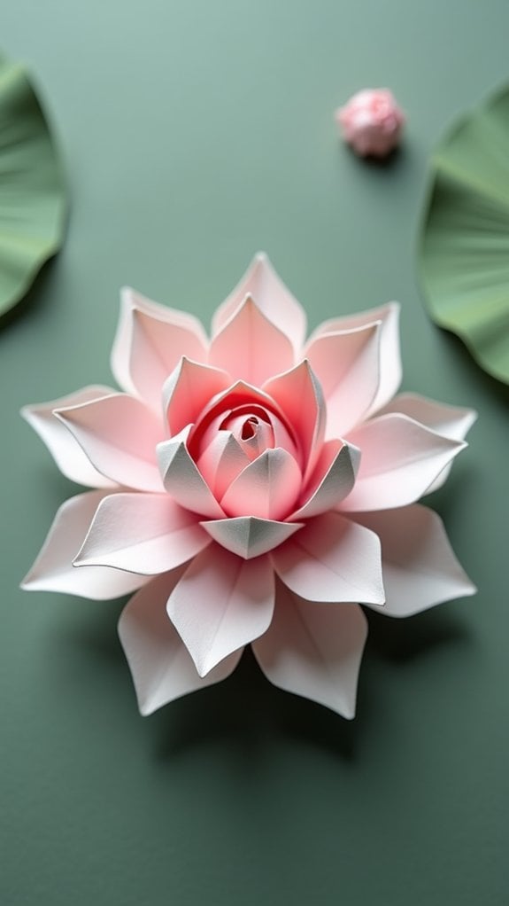 graceful blooming lotus flower