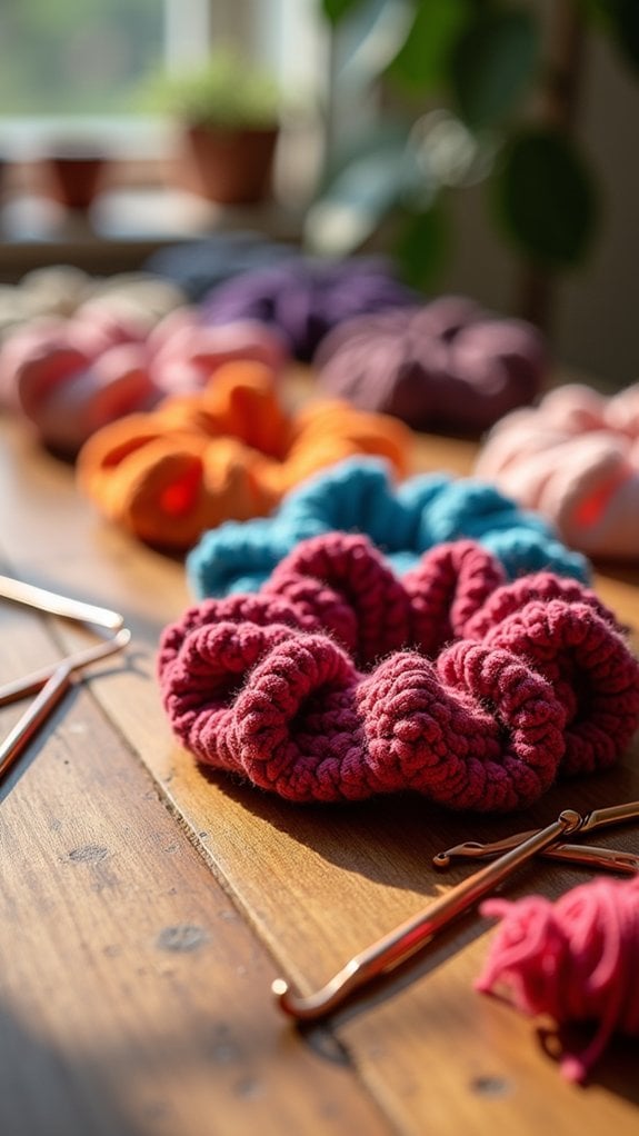 gradient hair accessory scrunchies