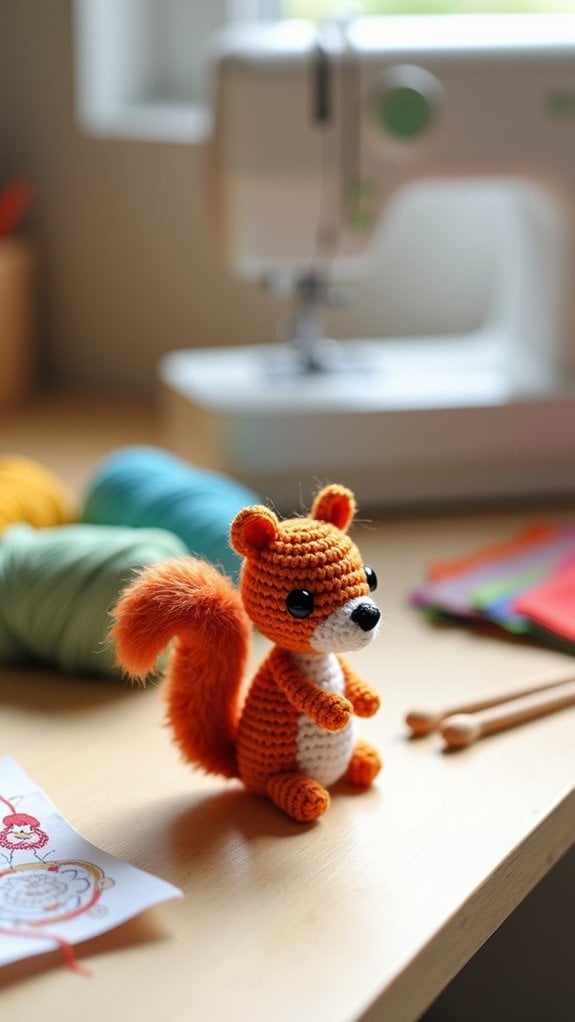 small decorative squirrel statue