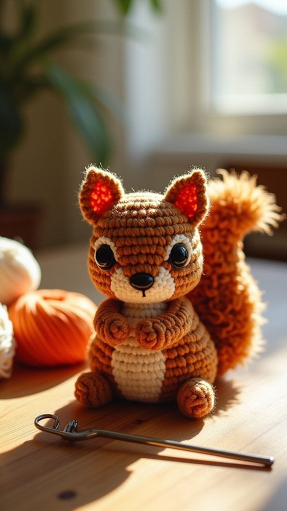 squirrel cuddling craft pattern