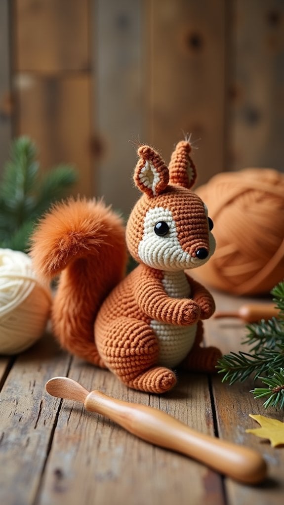 squirrel themed family toy set