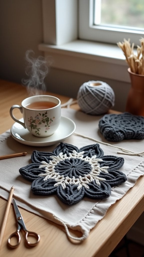 wolf themed drink coasters