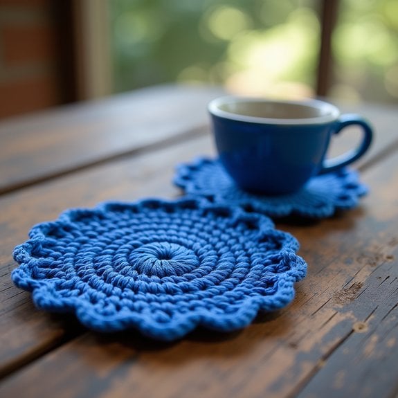 cobalt blue drink coasters