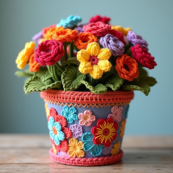 colorful decorative plant holder