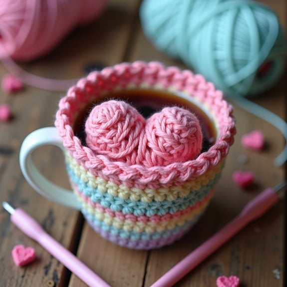 cozy crochet heart design