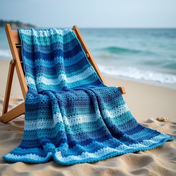 cozy ocean inspired blanket