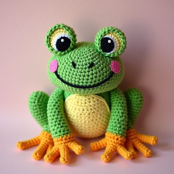 crochet frog decor craft