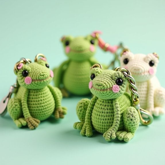 crochet frog keychain pattern