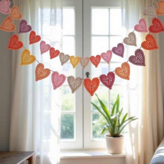 crochet heart decoration project