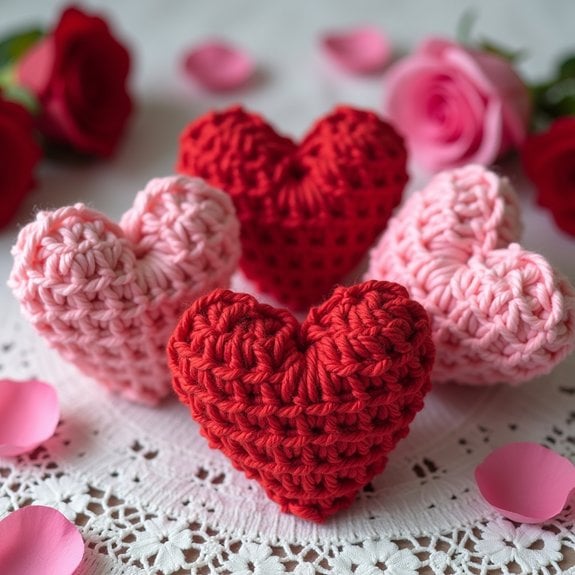 crochet hearts for valentine s day