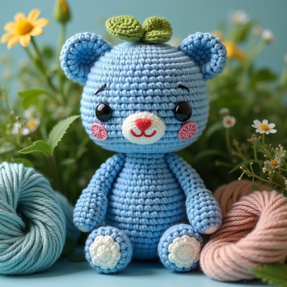 cute crochet blueberry toy