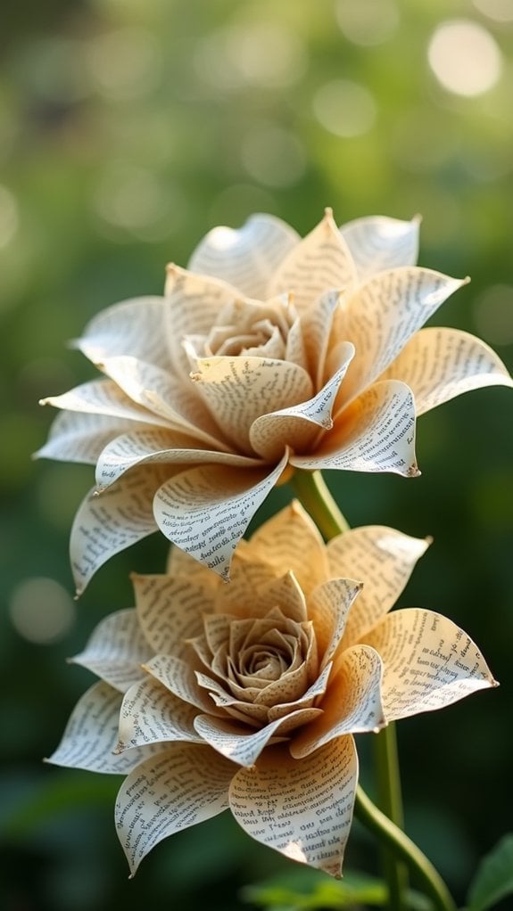 floral illustrations in book