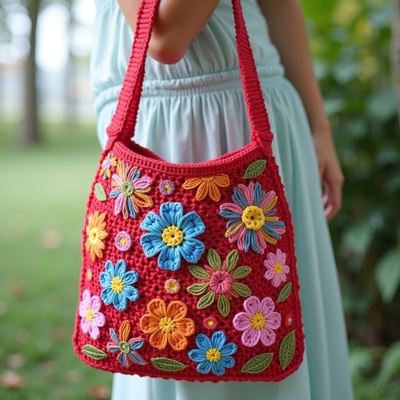 flower patterned handbag design