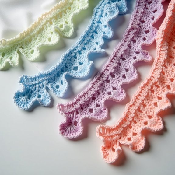 frilly border design feature