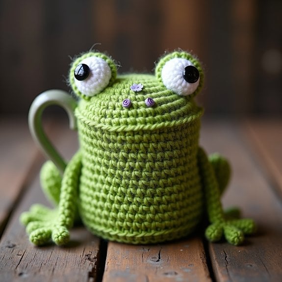 frog inspired coffee sleeve