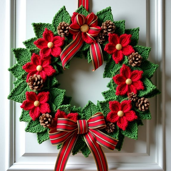 holiday floral decoration wreath