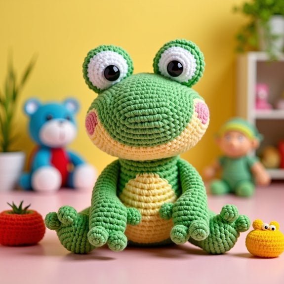 kids frog plush toy