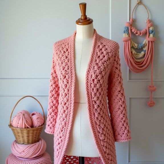 ripple stitch cardigan design