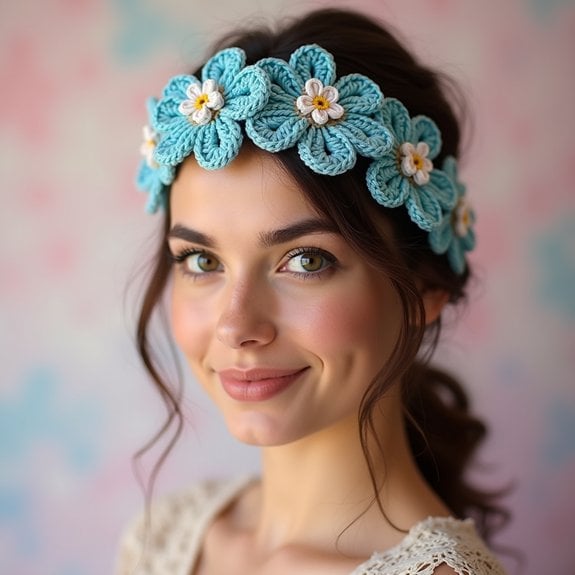 stylish blue head accessory