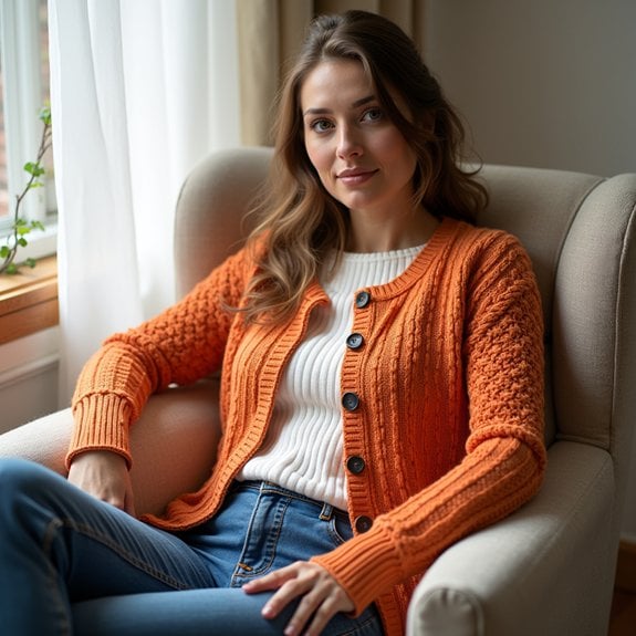 stylish button up sweater