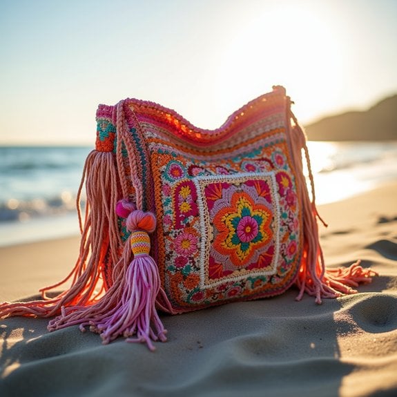 stylish handmade crochet bag