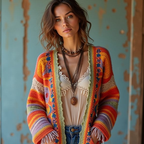 stylish handmade crochet garment