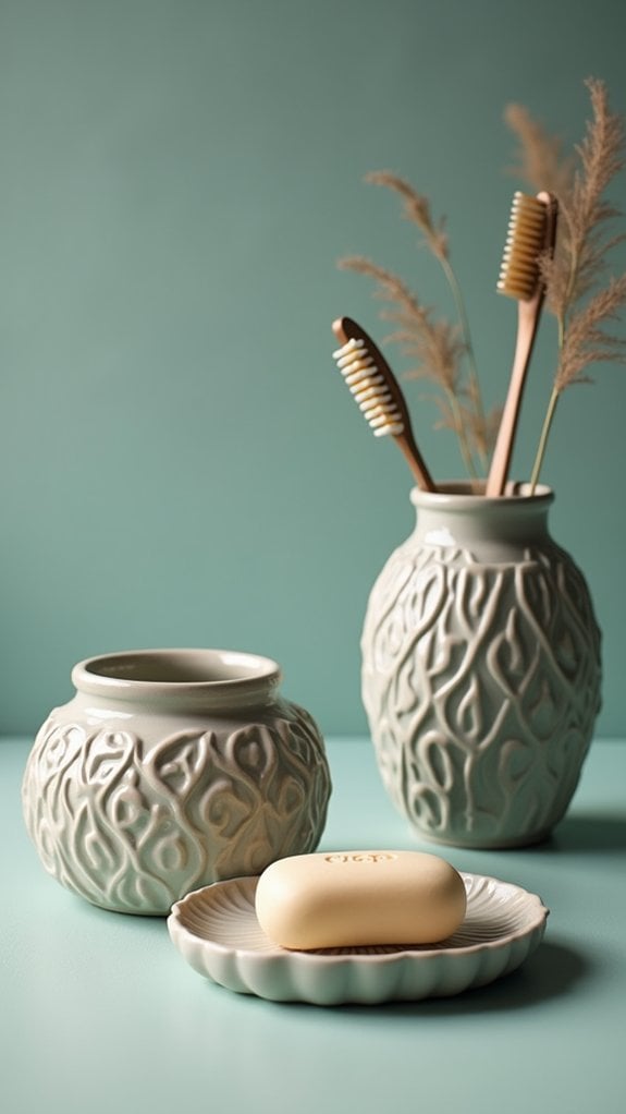 stylish textured bath essentials