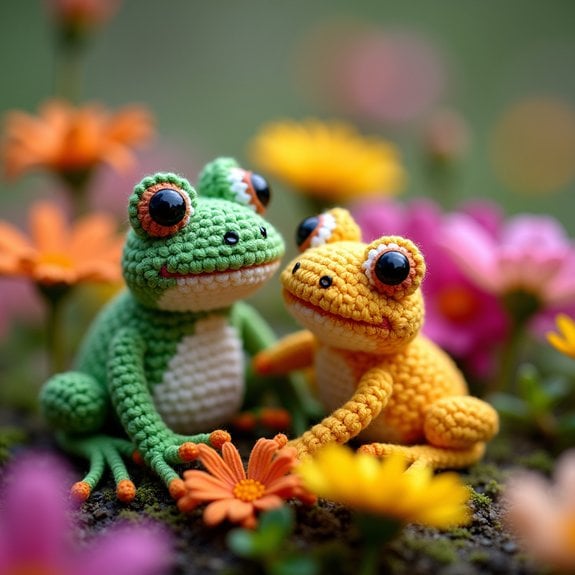 tiny frog decorative sculpture