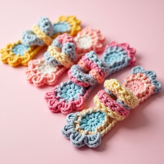vibrant crochet baby accessory