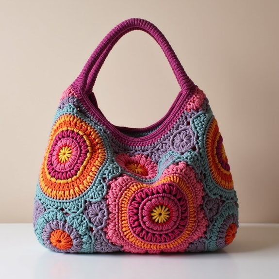 vibrant handmade crochet accessory