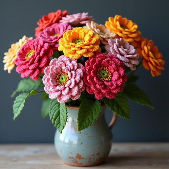 vibrant zinnia flower assortment