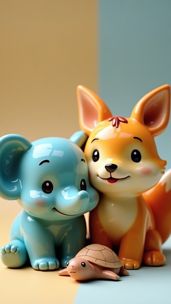 whimsical miniature animal sculptures