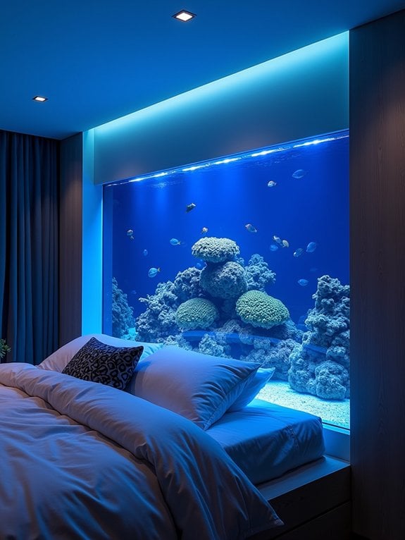 aquatic bedroom headboard tank