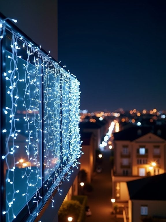 cascading twinkling led lights
