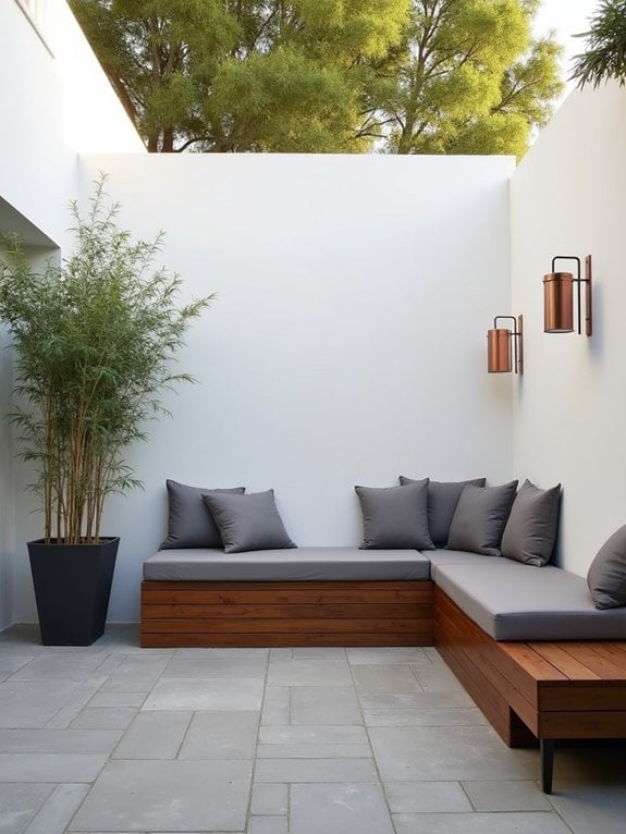 cozy built in bench seating