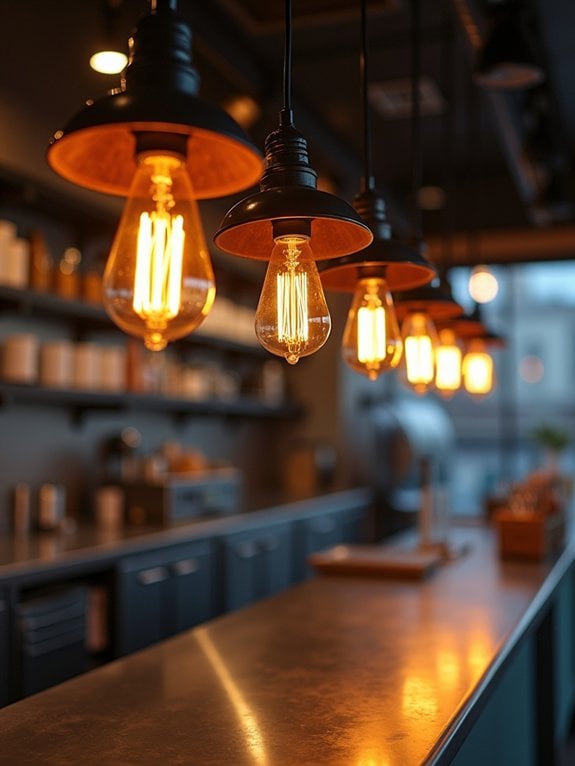 cozy industrial pendant lighting