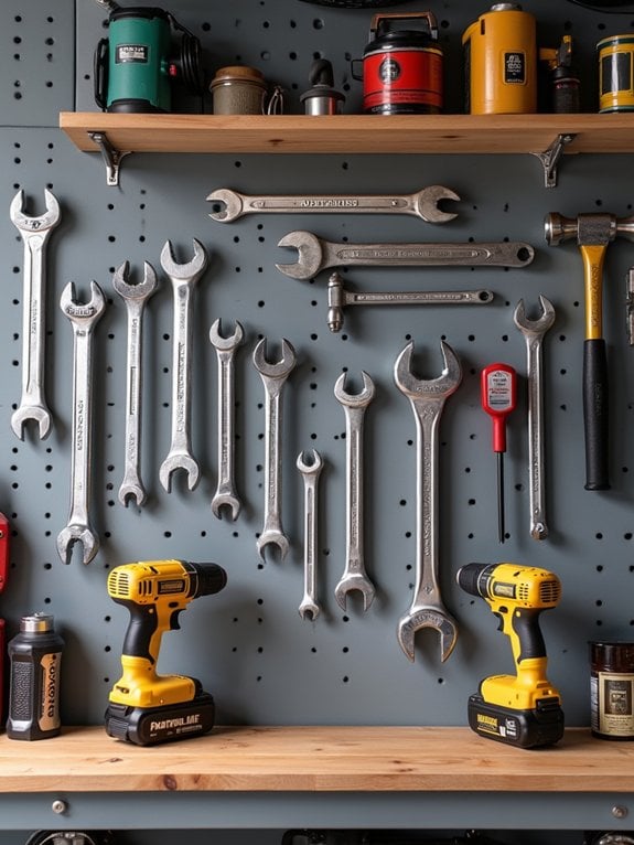 efficient wall mounted tool organization