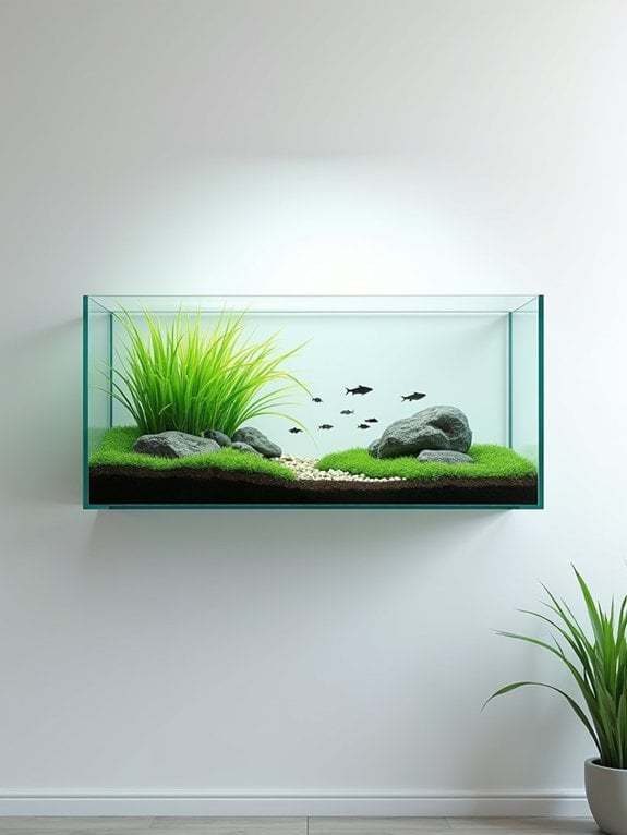 floating glass aquarium design