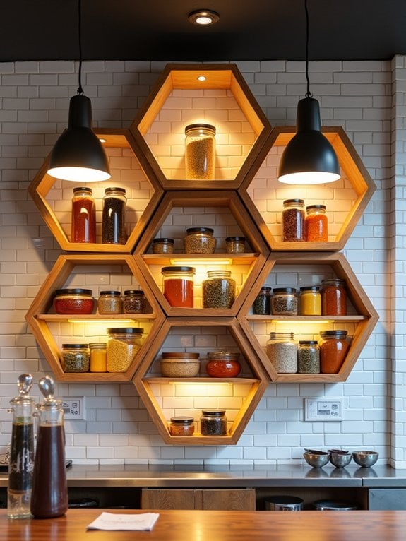 geometric shelving for displays