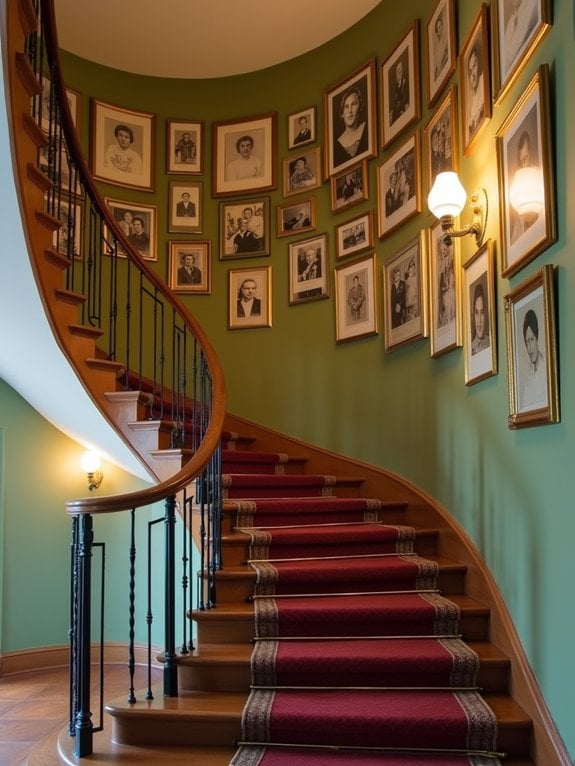 memorable staircase photo display