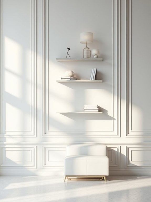 minimalist white wall design