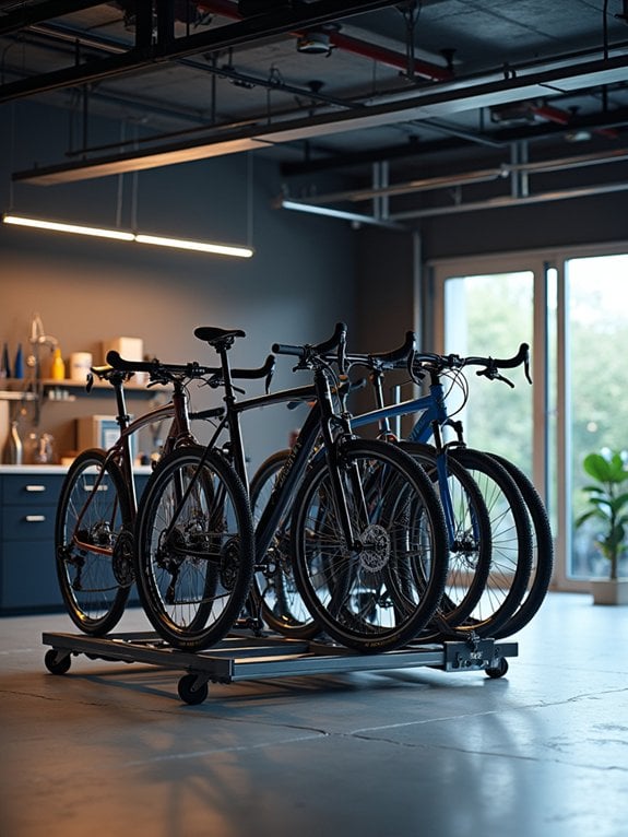 organized multi bike storage solution