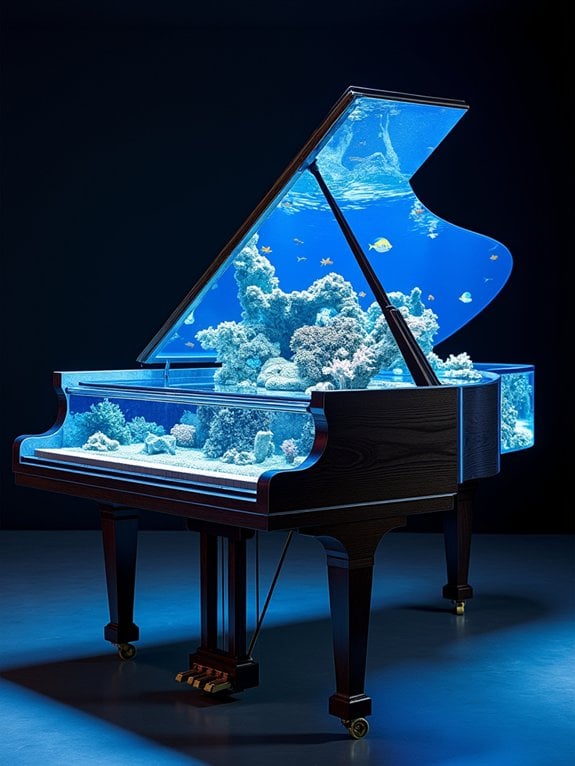 piano aquarium conversion artistry