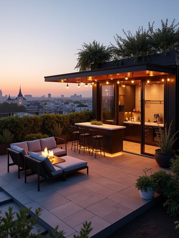 rooftop entertainment and relaxation