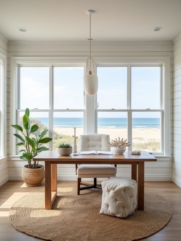 seaside home office decor
